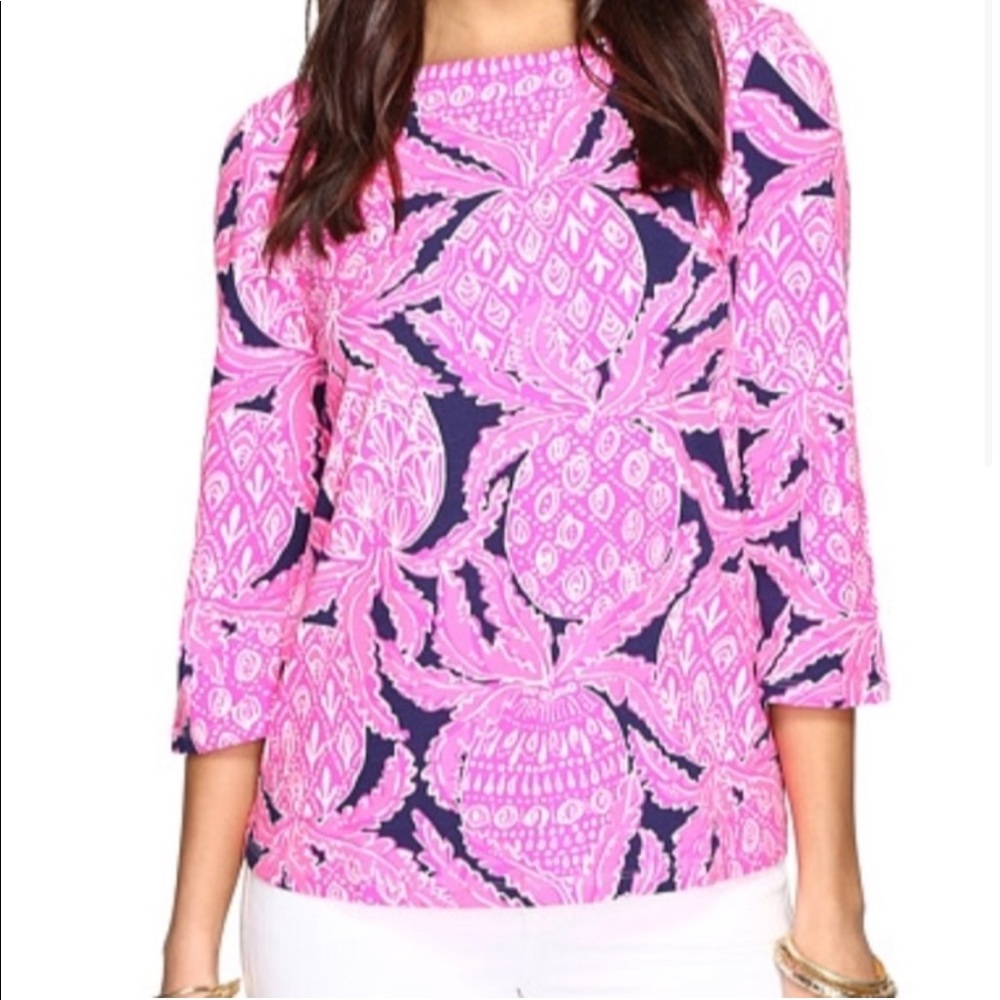 NWOT Lilly Pulitzer Waverly Top in Coco Safari size XS - Picture 3 of 5